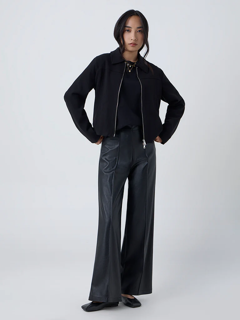 LOV Black Solid Jacket  - Image 2