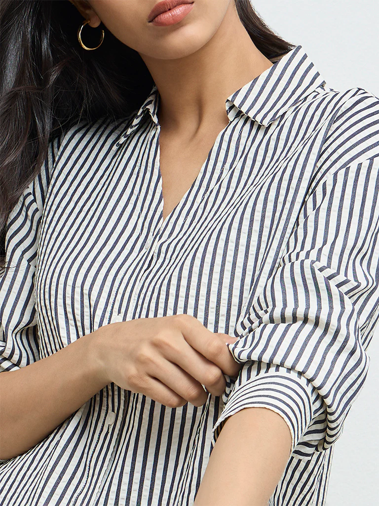 LOV Black Striped Shirt - Image 3