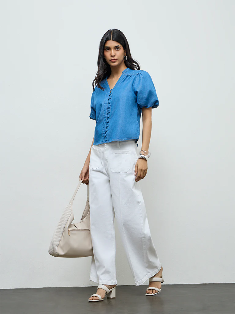 LOV Blue Denim Blouse - Image 2