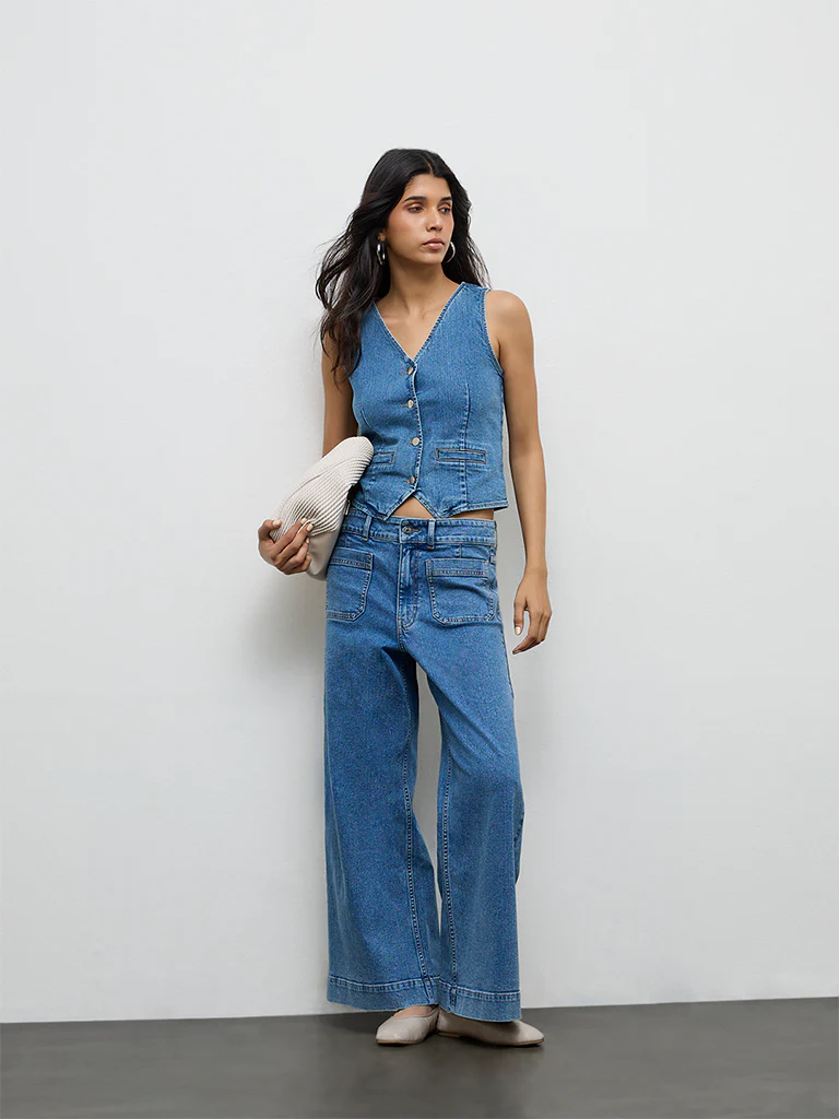 LOV Blue Denim Waistcoat
