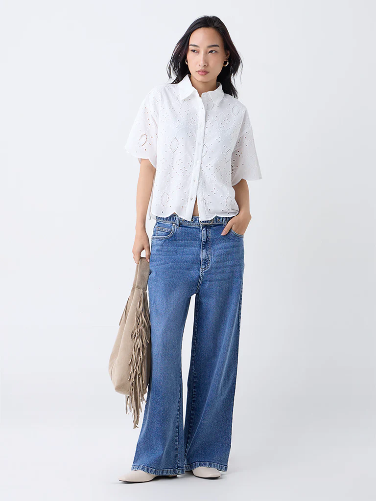 LOV Blue Faded High-Rise Jeans