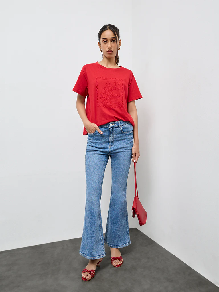 LOV Blue High-Rise Bootcut Jeans