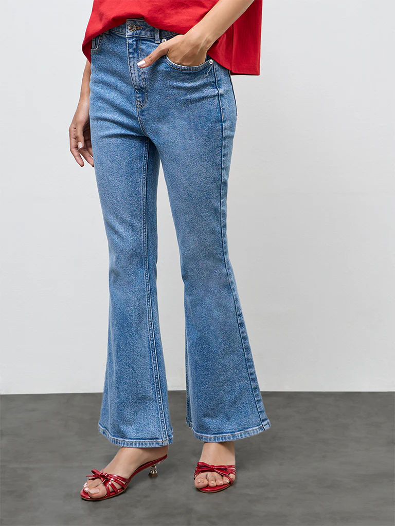 LOV Blue High-Rise Bootcut Jeans - Image 2