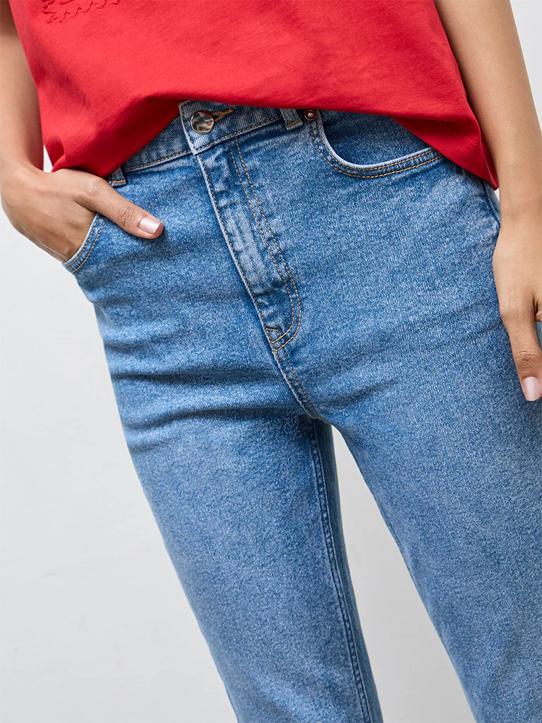 LOV Blue High-Rise Bootcut Jeans - Image 3