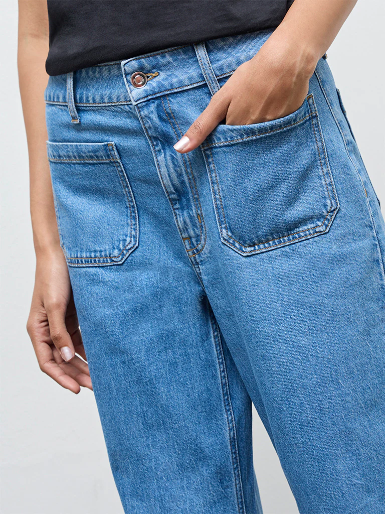 LOV Blue High-Rise Jeans - Image 3