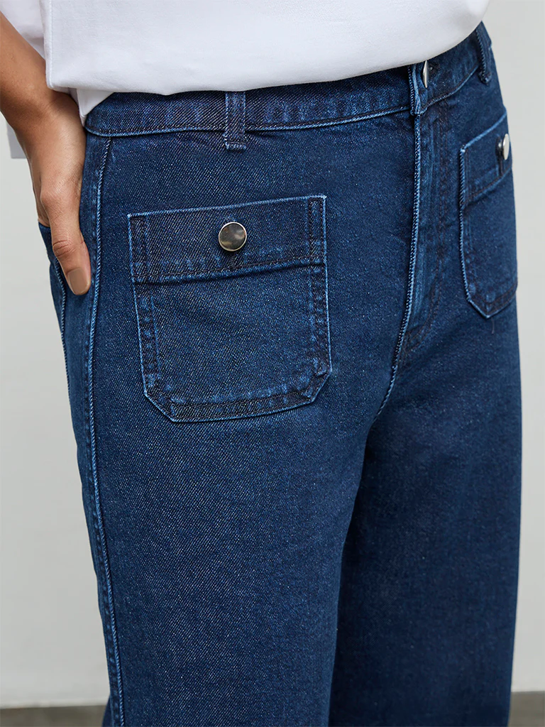 LOV Blue Solid High-Rise Jeans - Image 3