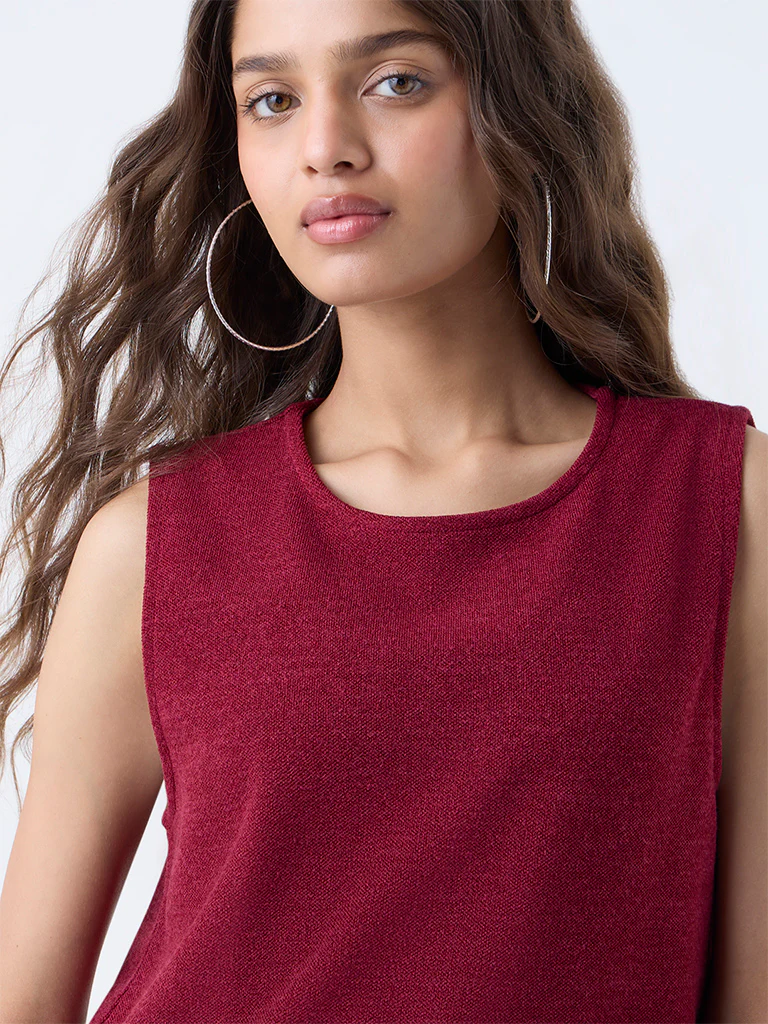 LOV Burgundy Solid Top - Image 3