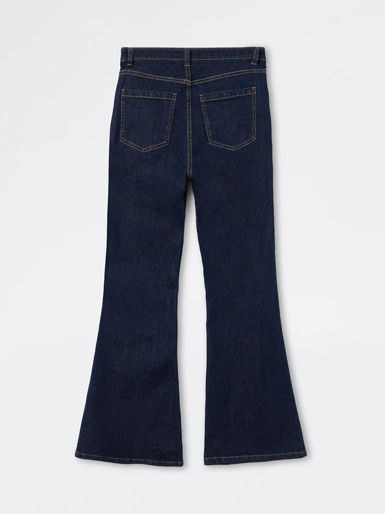 LOV Dark Blue High-Rise Bootcut Jeans - Image 2