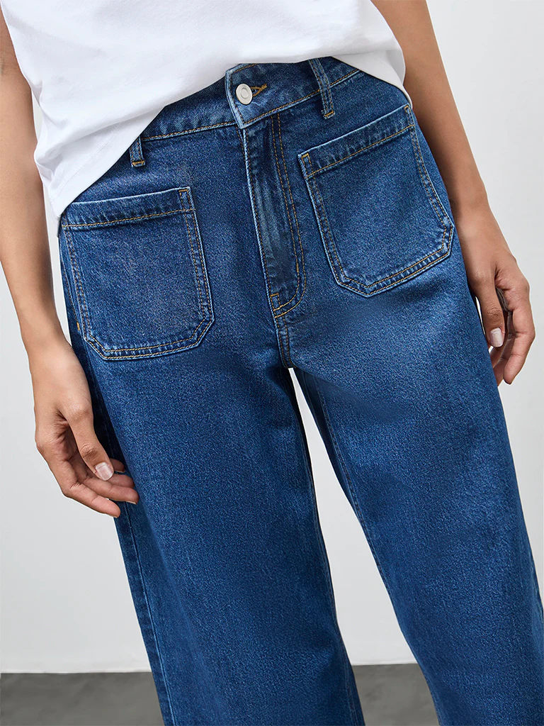 LOV Dark Blue High-Rise Jeans - Image 3