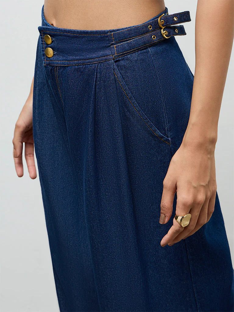 LOV Dark Blue High-Rise Jeans - Image 3
