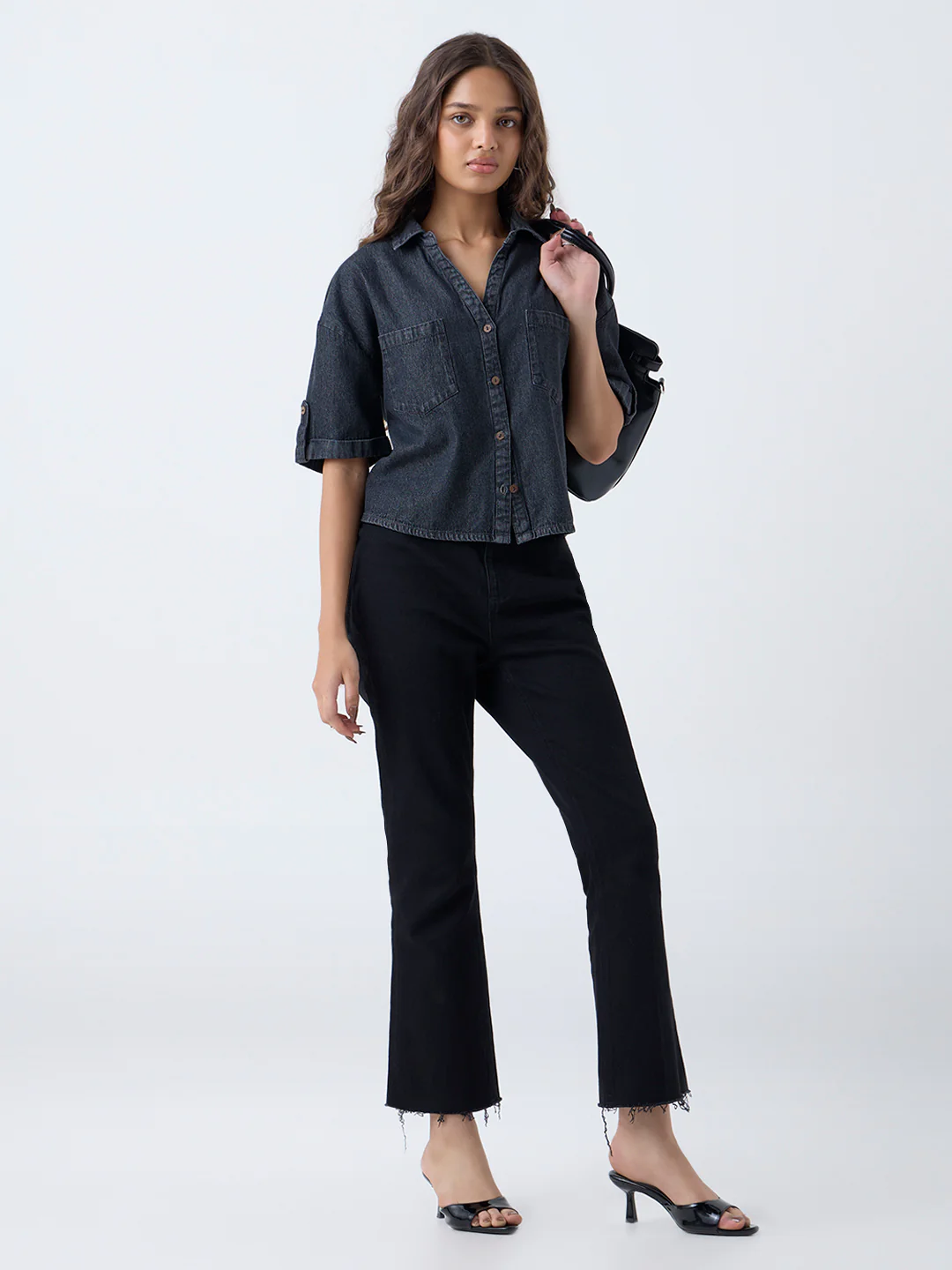LOV Dark Grey Denim Shirt