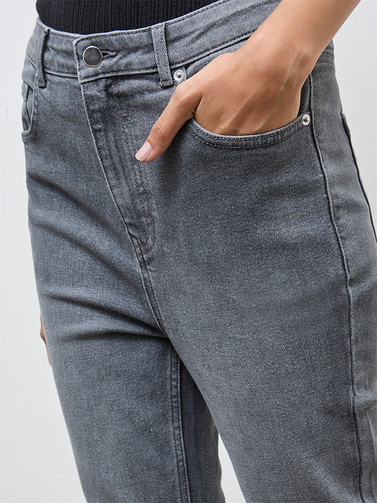LOV Grey High-Rise Bootcut Jeans - Image 3