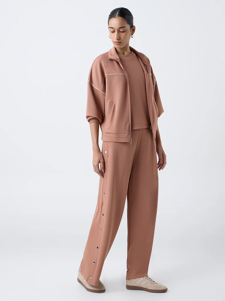 LOV Light Brown Solid Jacket - Image 2