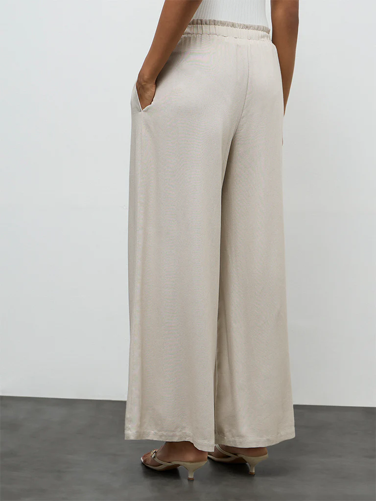 LOV Light Taupe High-Rise Pants - Image 4