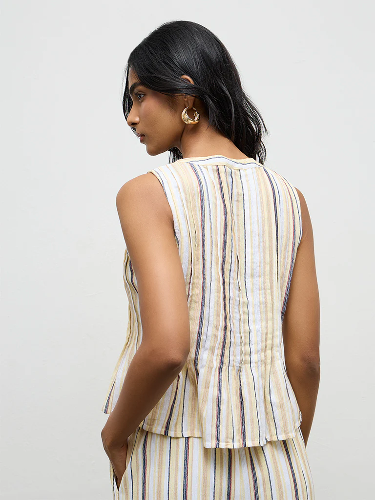 LOV Light Yellow Striped Top - Image 4