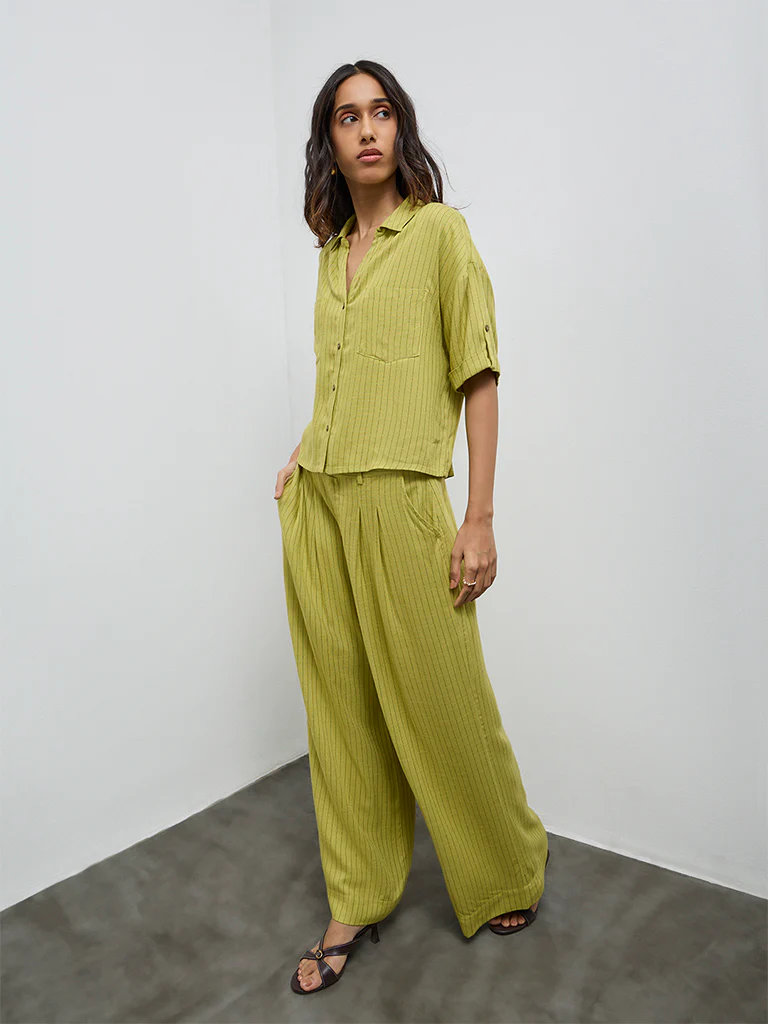 LOV Lime Striped Shirt - Image 2