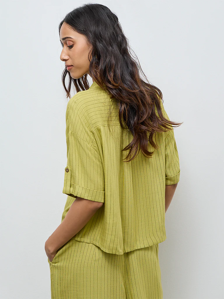 LOV Lime Striped Shirt - Image 4