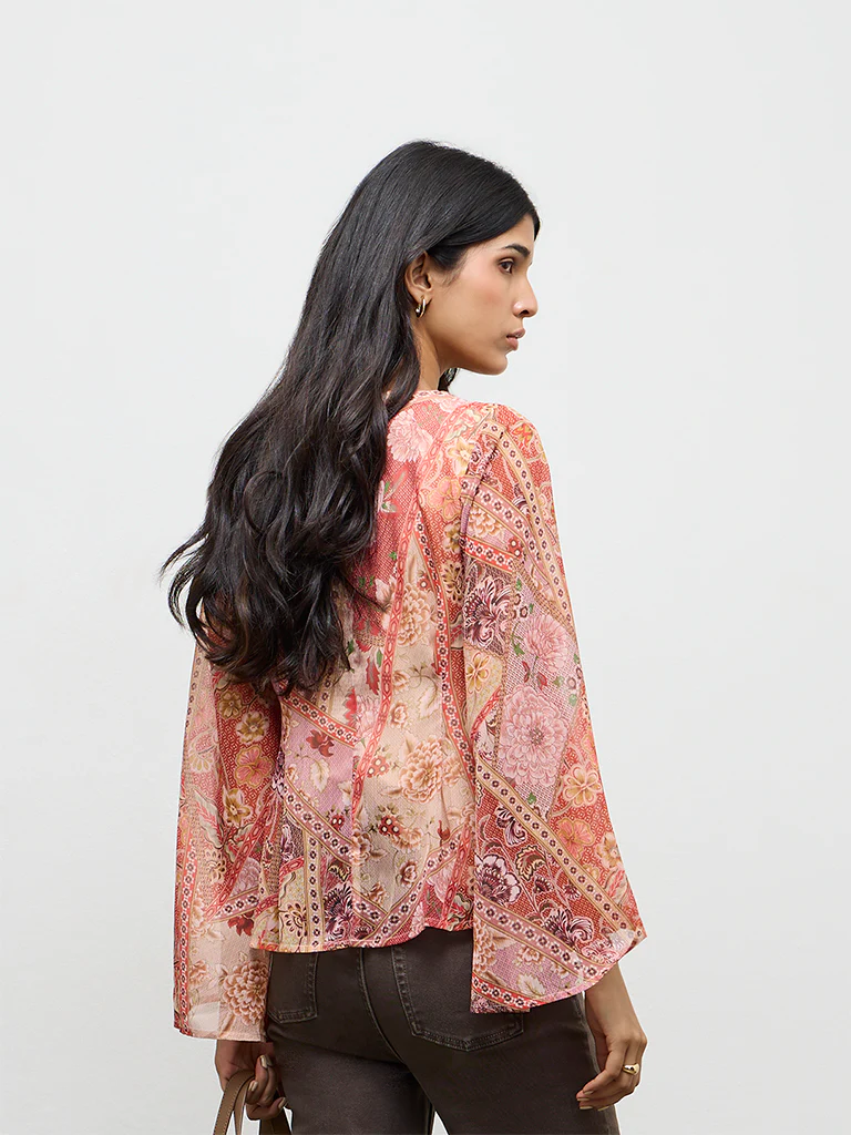 LOV Multicolor Floral Printed Blouse - Image 4