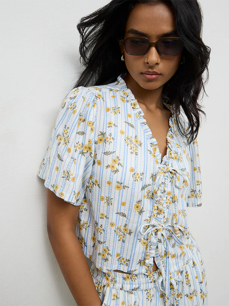 LOV Multicolor Floral Printed Blouse - Image 2