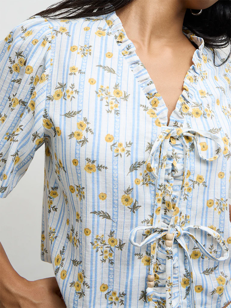 LOV Multicolor Floral Printed Blouse - Image 3