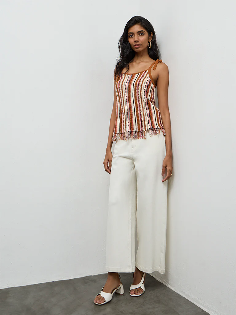 LOV Multicolored Knitted Cotton-Blend Top - Image 2