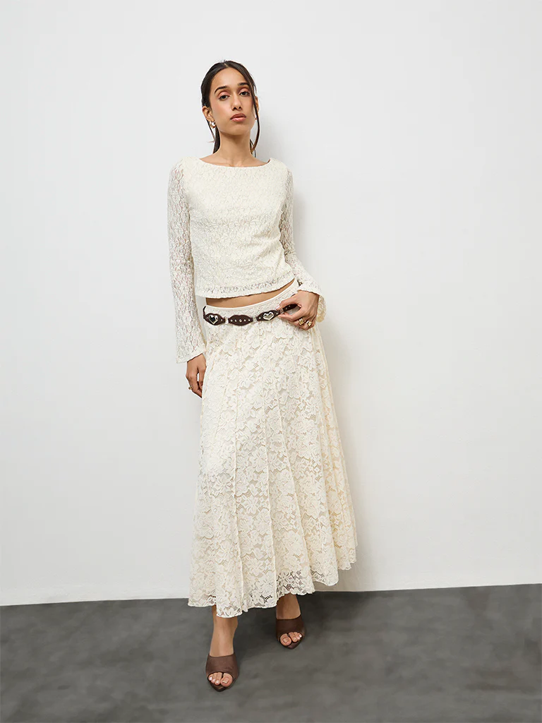 LOV Off-White Lace Top - Image 2