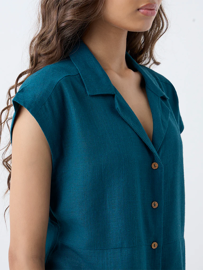 LOV Teal Solid Shirt - Image 3