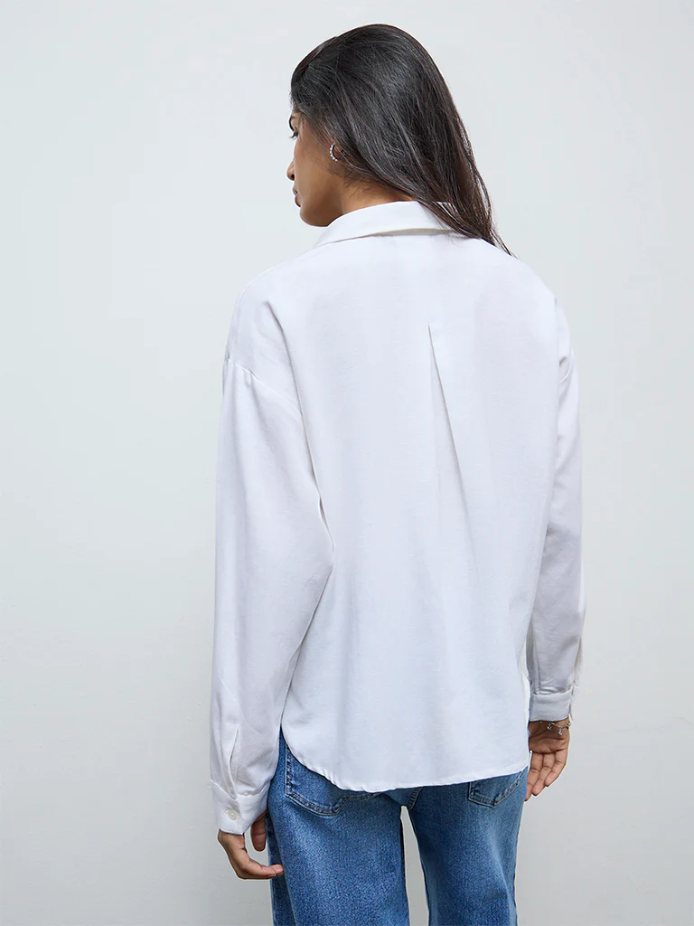 LOV White Embroidered Shirt - Image 4