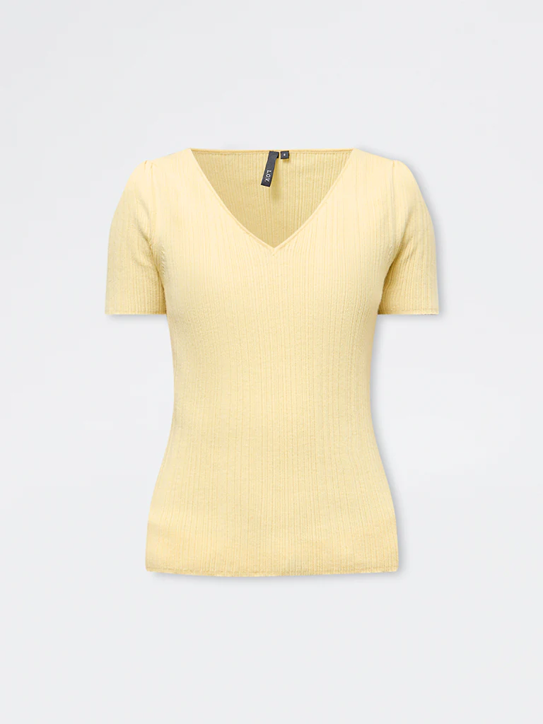 LOV Yellow Ribbed-Textured Top - Image 5