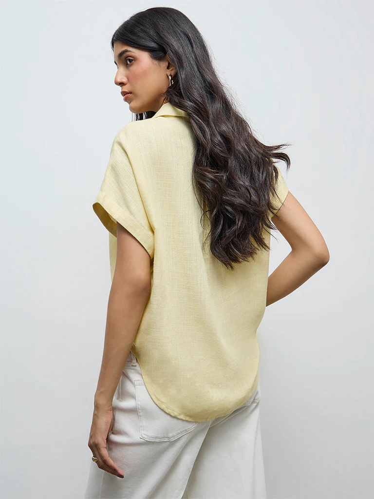 LOV Yellow Solid Shirt - Image 4