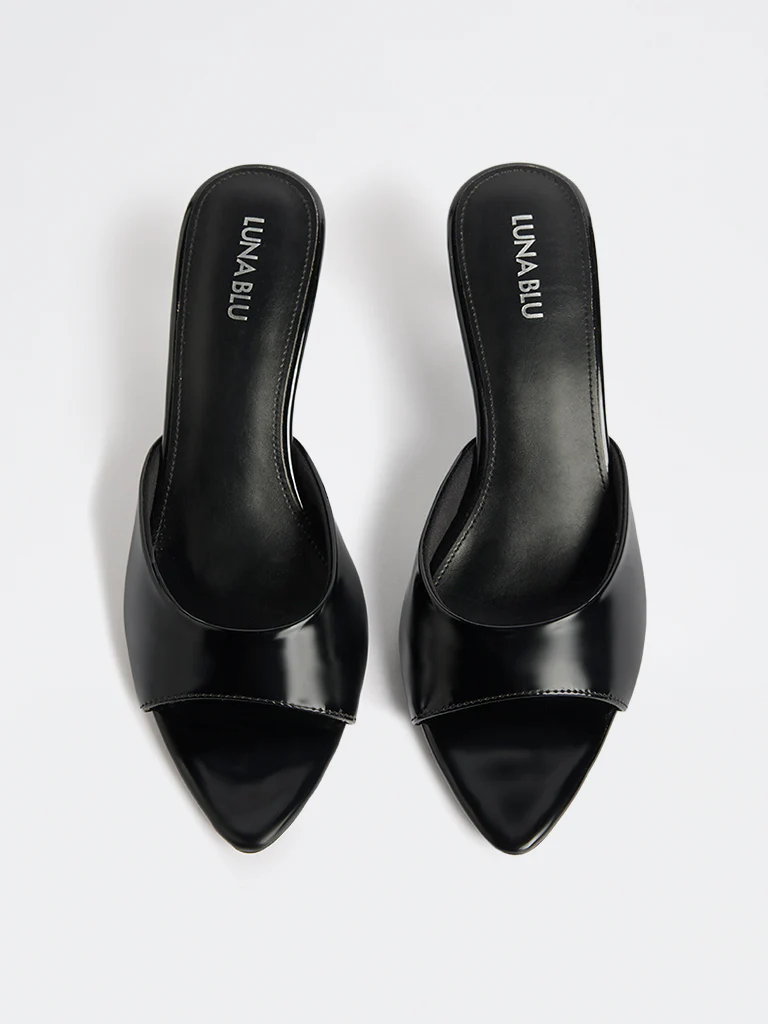 LUNA BLU Black Heel Sandals - Image 3