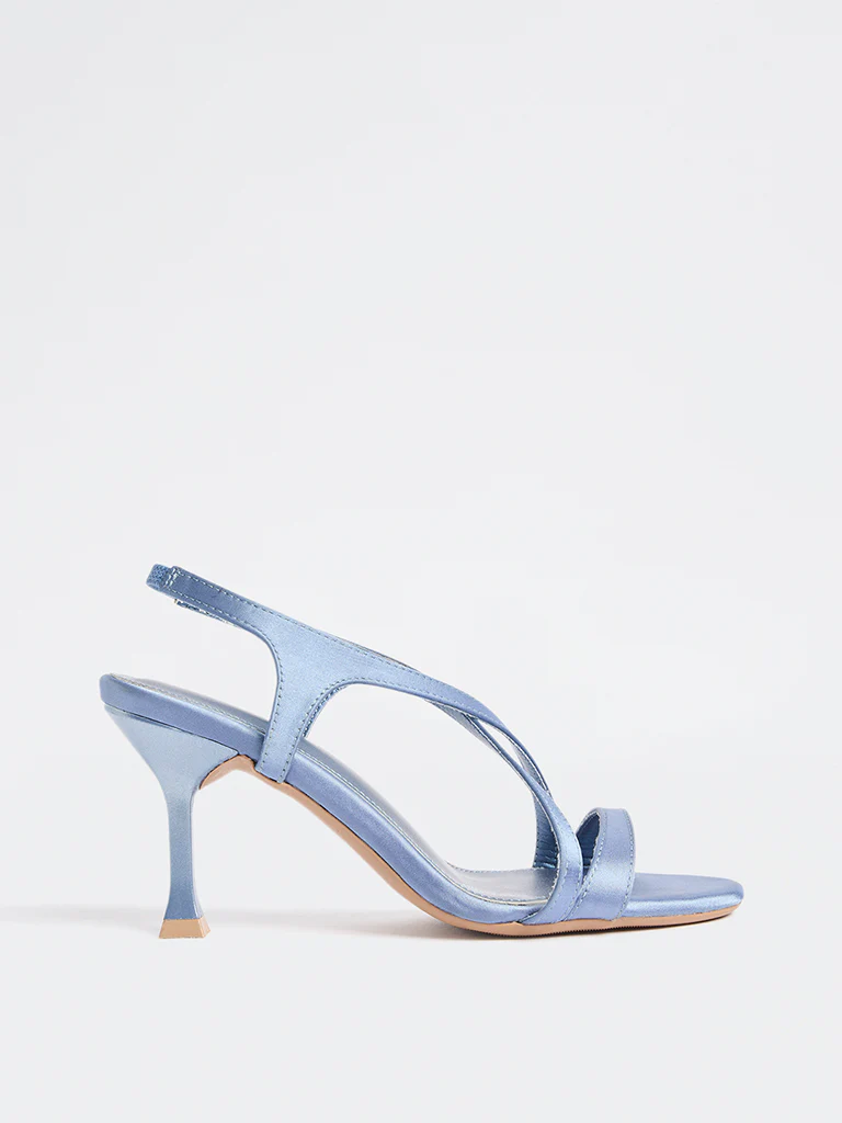 LUNA BLU Blue Criss-Cross Strap Sandals