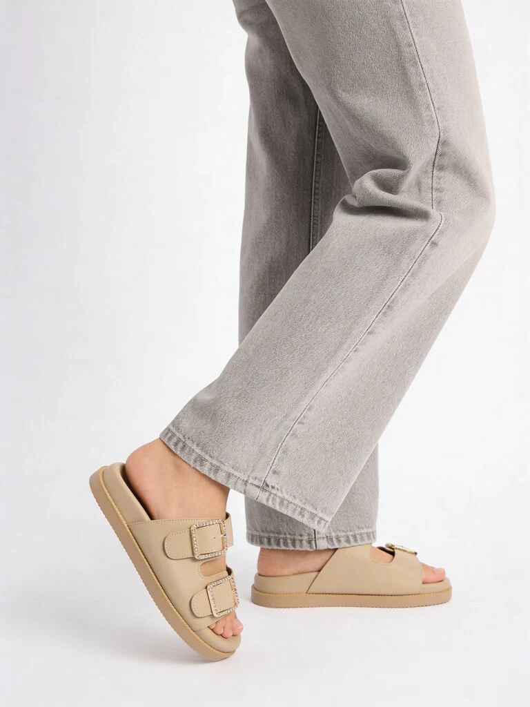 LUNA BLU Blush Embellished Sandals