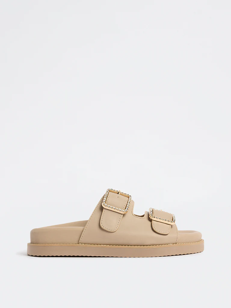 LUNA BLU Blush Embellished Sandals - Image 2