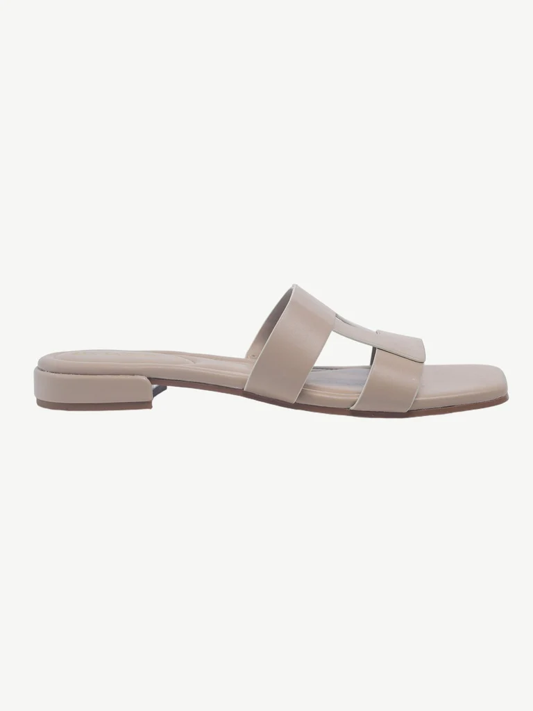 LUNA BLU Blush Pink Lock Pattern Sandals