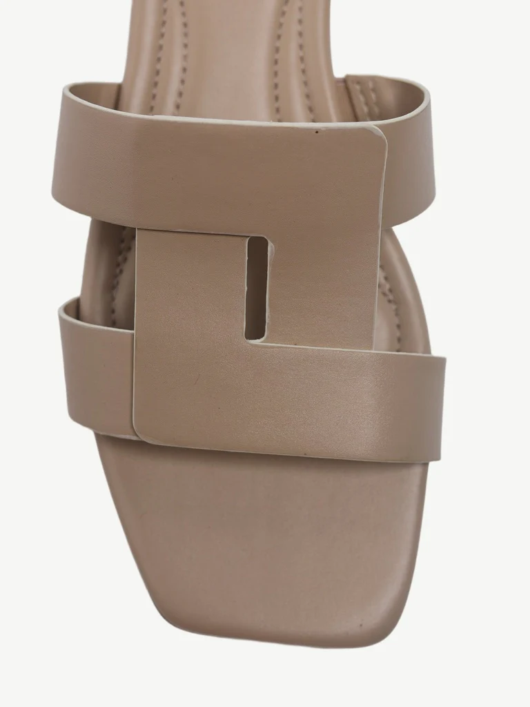 LUNA BLU Blush Pink Lock Pattern Sandals - Image 3