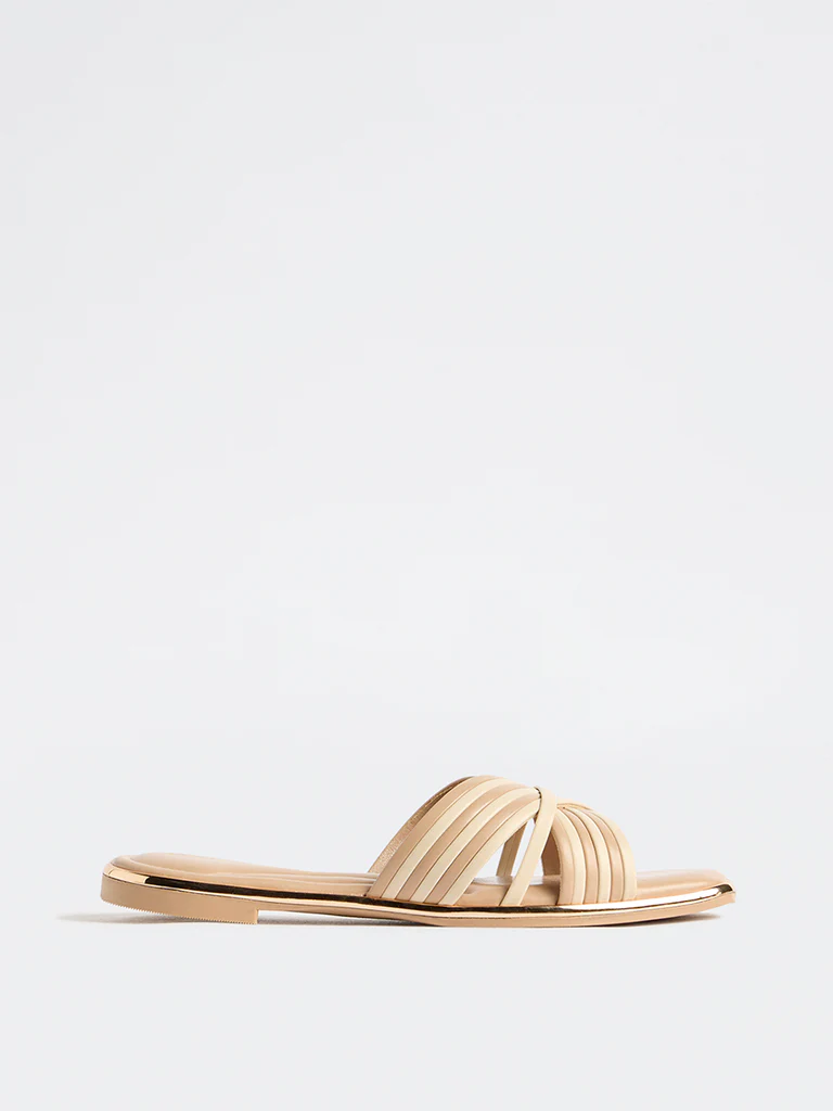LUNA BLU Blush Stripe-Design Slides - Image 2