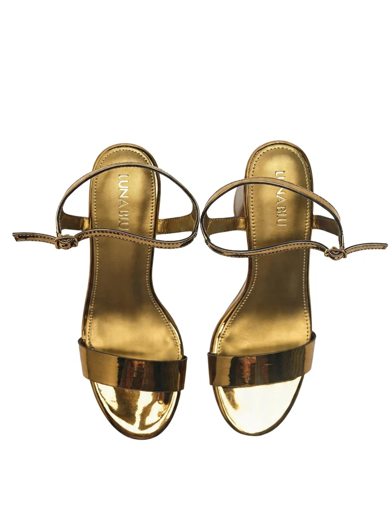 LUNA BLU Bronze Metallic Heeled Sandals