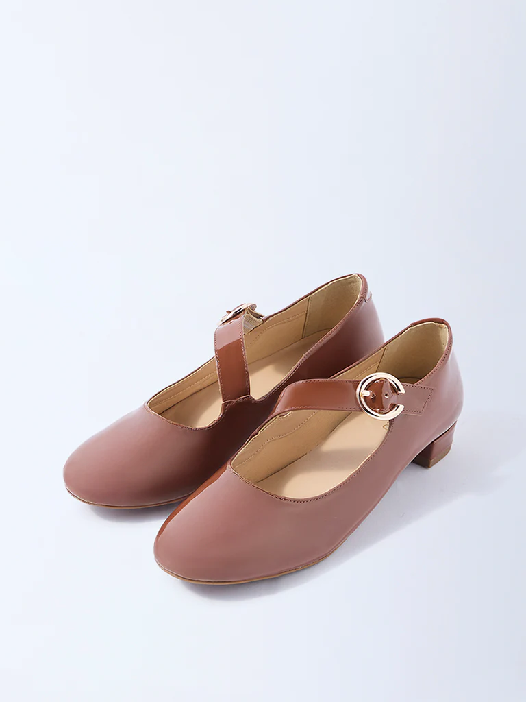 LUNA BLU Brown Block-Heel Mary Jane Shoes - Image 2