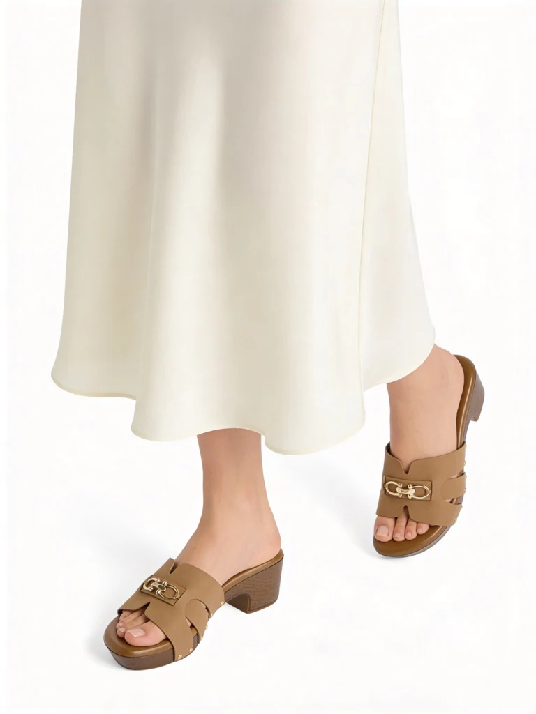 LUNA BLU Brown Hardware-Detailed Platform-Heel Sandals - Image 2
