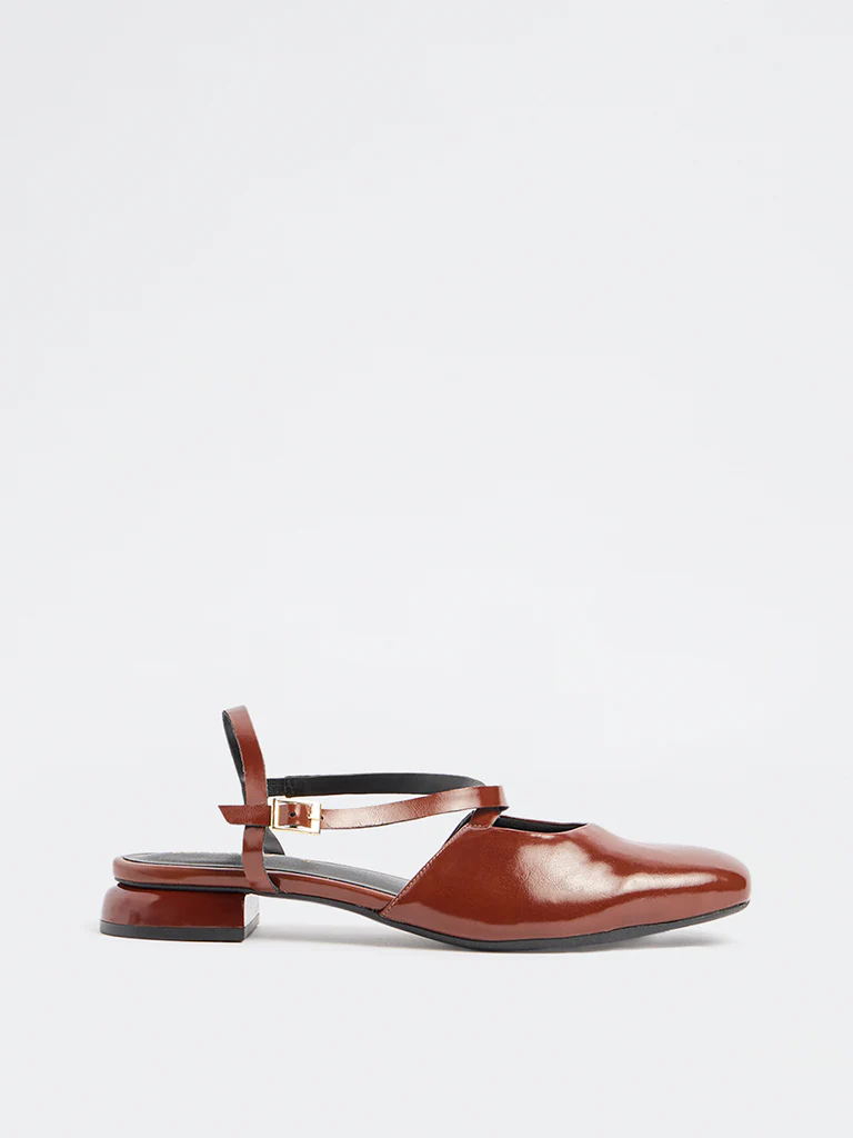 LUNA BLU Brown Slingback Mules - Image 2
