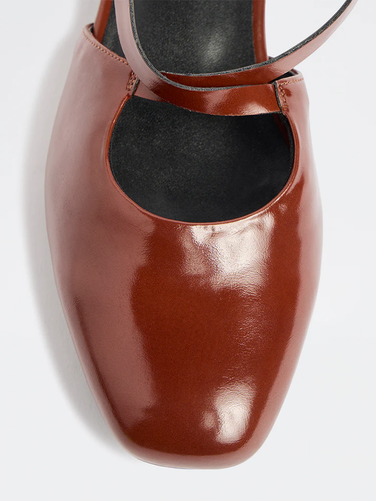 LUNA BLU Brown Slingback Mules - Image 4
