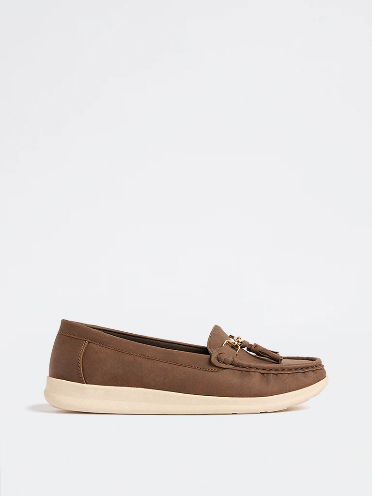 LUNA BLU Brown Tassel-Detailed Loafers - Image 2