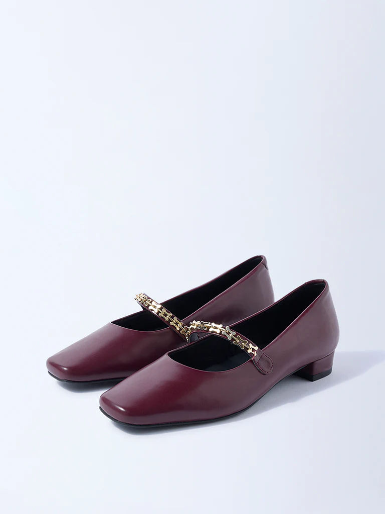 LUNA BLU Burgundy Mary Jane Shoes - Image 2