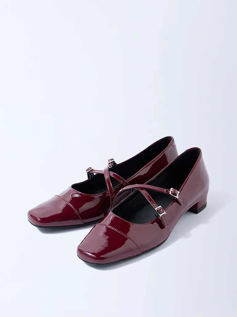 LUNA BLU Burgundy Mary Jane Shoes - Image 2