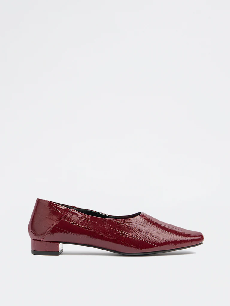LUNA BLU Burgundy Textured Shoes