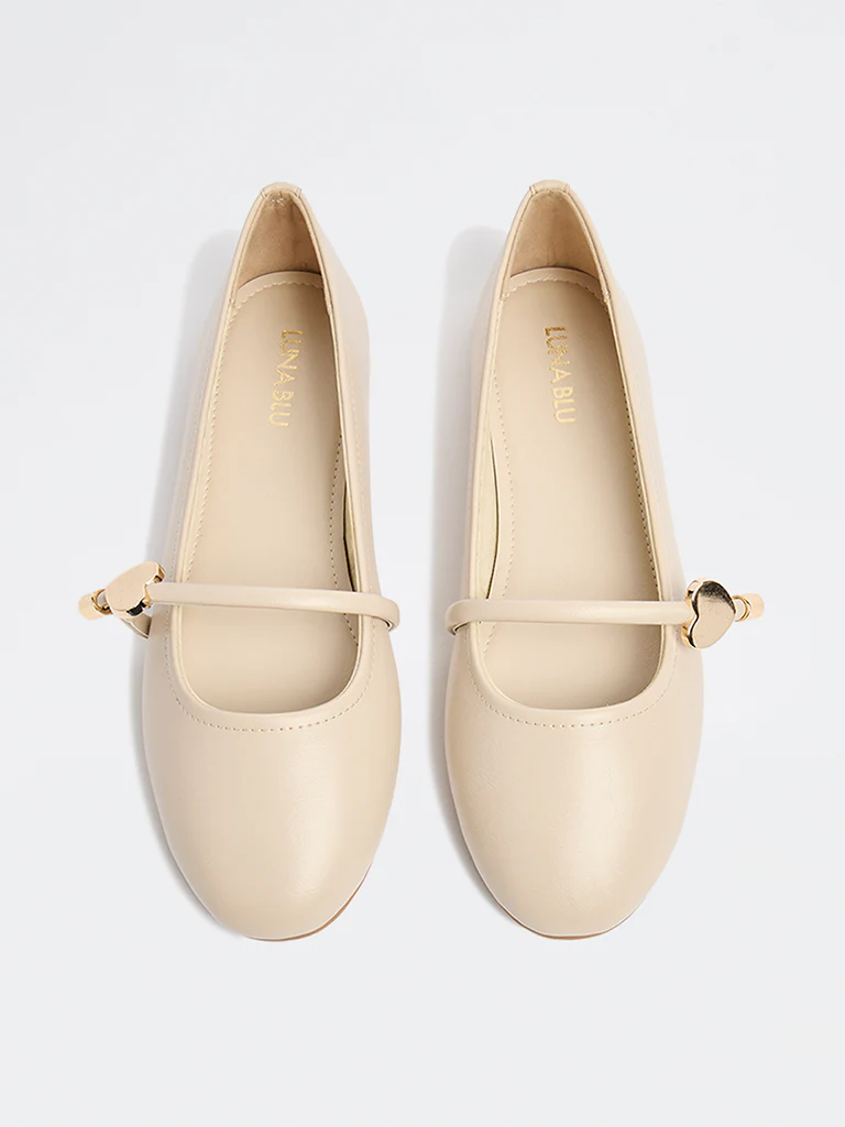 LUNA BLU Cream Mary Jane Shoes - Image 3