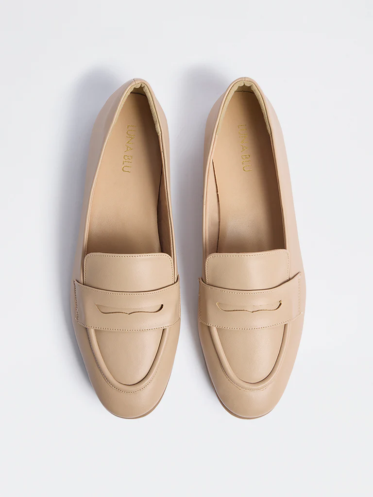LUNA BLU Cream Saddle Loafers - Image 3