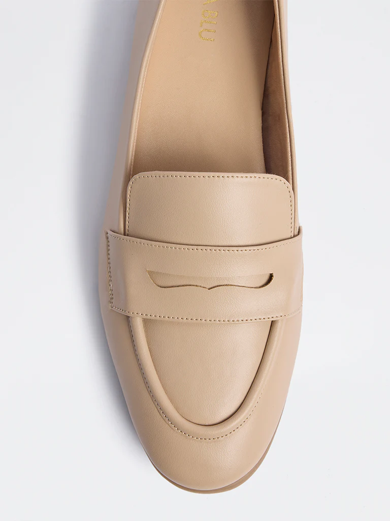 LUNA BLU Cream Saddle Loafers - Image 4
