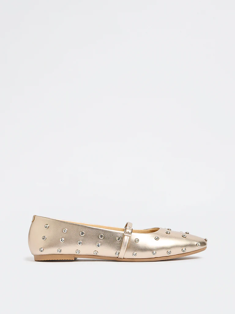 LUNA BLU Gold Rhinestone Ballerina - Image 2